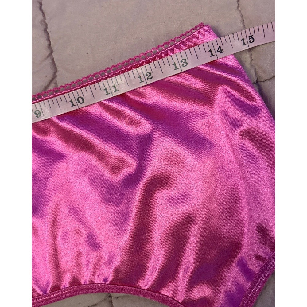 Pink Satin Dancer Lingerie Set Open Cup Bra Garter Skirt Gloves 4pc - Picture 6 of 7